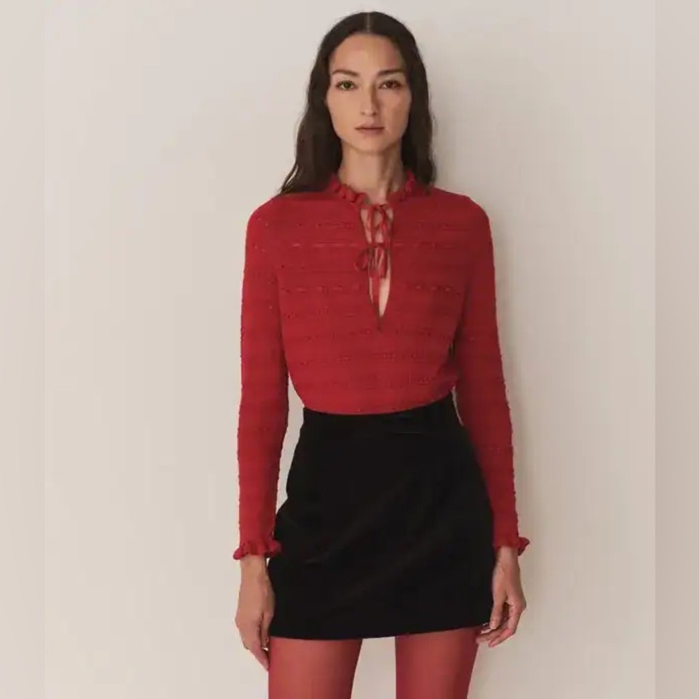 NWT DÔEN Cordelie Blouse in Wild Cherry | XS